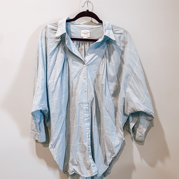 🤍 SOLD 🤍 Anthropologie Windowpane Button Down - Picture 2 of 8